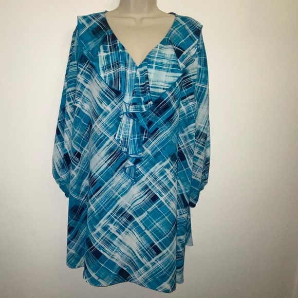 Catherines Dresses & Skirts - Catherines Ruffled neckline long sleeve Dress